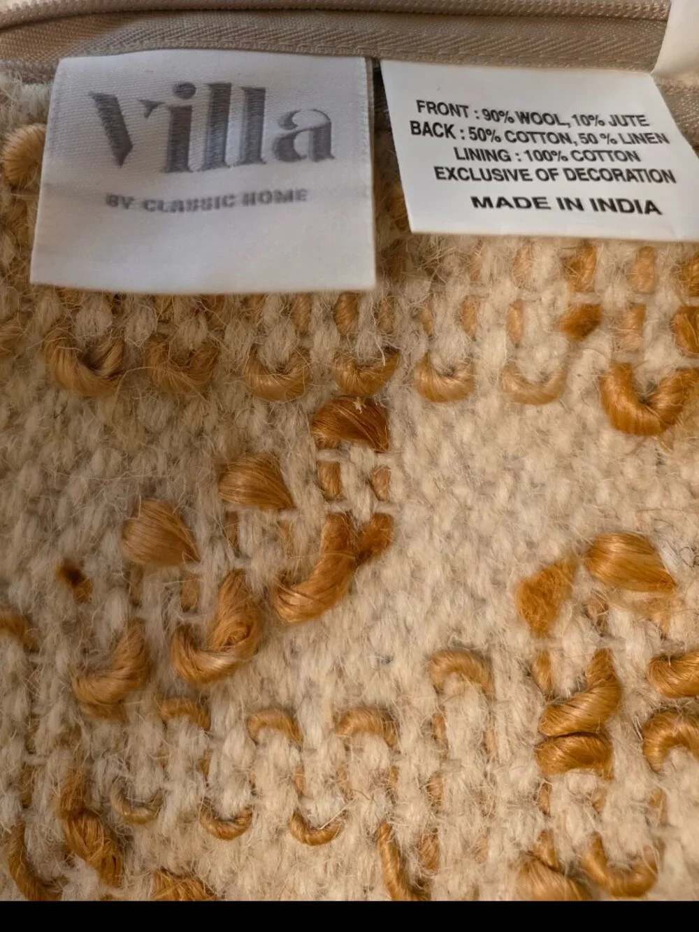 Pottery Barn Villa by Classic Home Catarine Handwoven Lumbar Pillow Cover 16x36